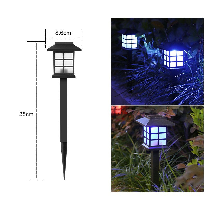 Lampa solara Led pentru gradina, Tip felinar, Flippy, Albastru-4