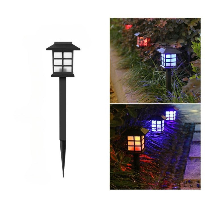 Lampa solara Led pentru gradina, Tip felinar, Flippy, Multicolor-1