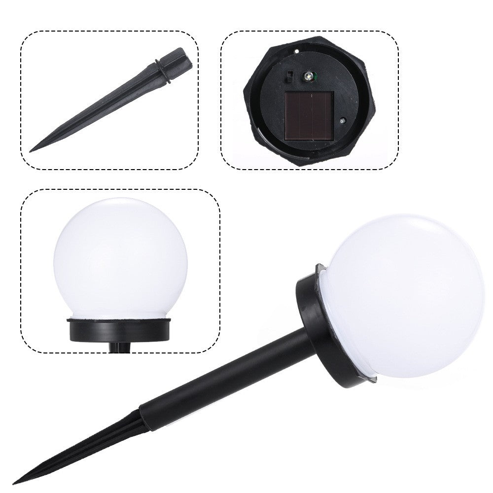 Lampa solara LED, Sferica, Tip Glob Flippy, Diametru 10 cm, Alb rece-5