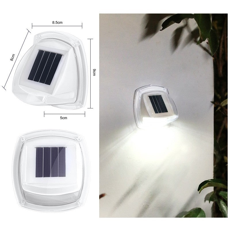 Lampa solara LED tip aplica pentru perete Flippy, 8.5 x 9 cm, 2V, ABS, 600mAh, rezistent la apa, material ABS, 8 LED-uri, alb rece-2