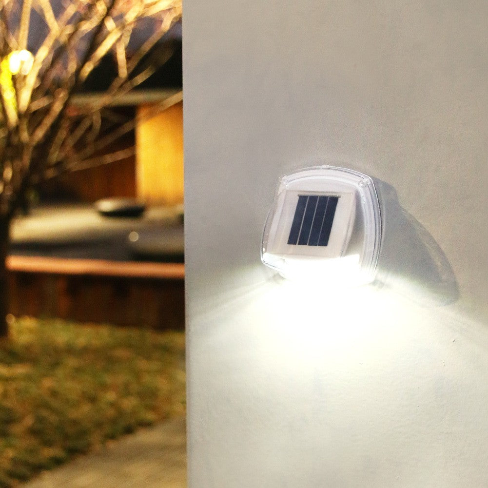 Lampa solara LED tip aplica pentru perete Flippy, 8.5 x 9 cm, 2V, ABS, 600mAh, rezistent la apa, material ABS, 8 LED-uri, alb rece-3