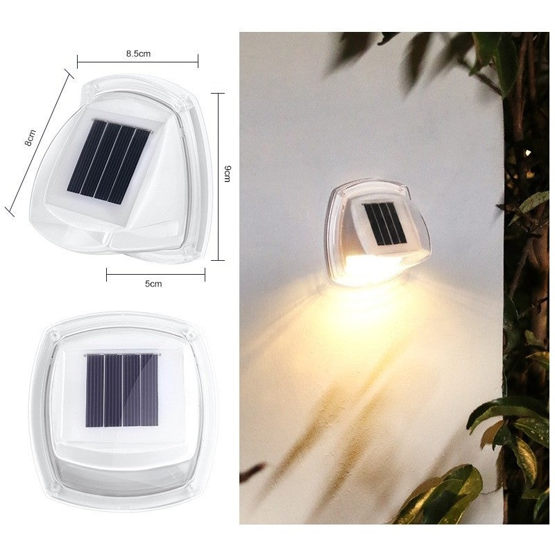 Lampa solara LED tip aplica pentru perete Flippy, 8.5 x 9 cm, 2V, ABS, 600mAh, rezistent la apa, material ABS, 8 LED-uri, alb cald-2