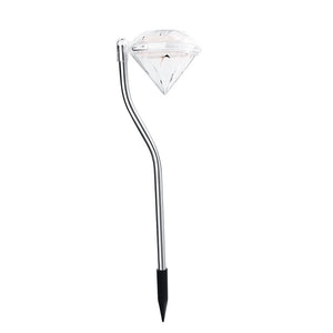 Lampa solara LED tip Diamant pentru gradina Flippy, inaltime 30 cm, 2V, ABS, 600mAh, alb rece-0