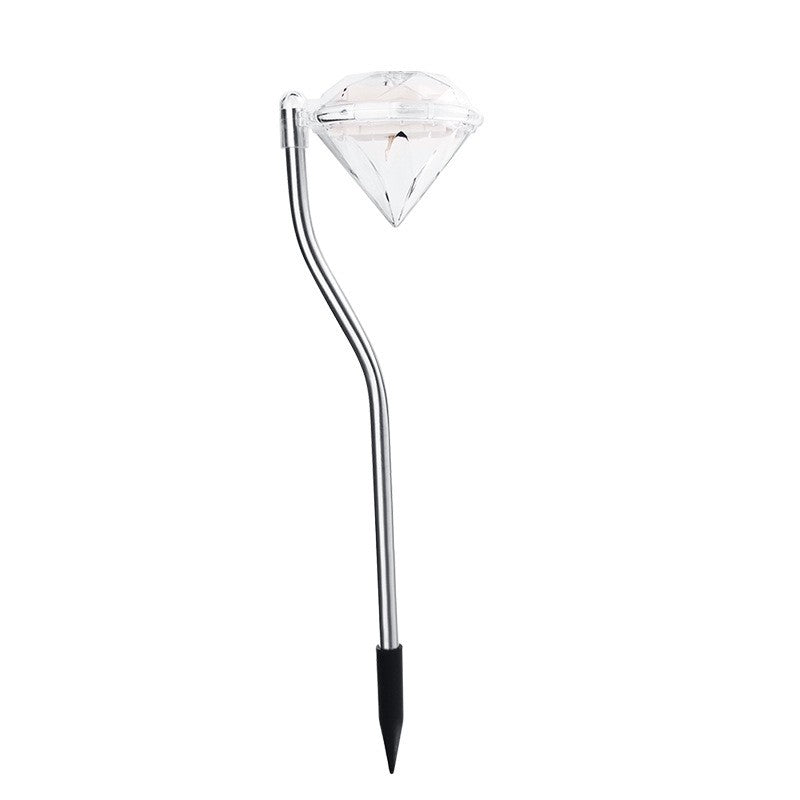 Lampa solara LED tip Diamant pentru gradina Flippy, inaltime 30 cm, 2V, ABS, 600mAh, alb rece-0
