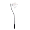 Lampa solara LED tip Diamant pentru gradina Flippy, inaltime 30 cm, 2V, ABS, 600mAh, alb rece