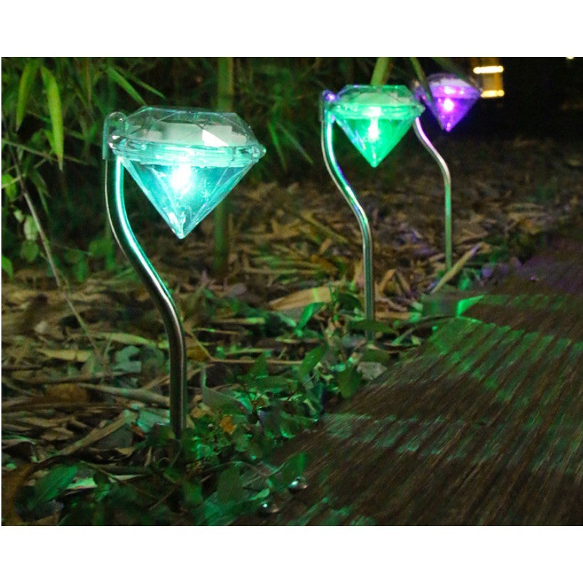 Lampa solara LED tip Diamant pentru gradina Flippy, inaltime 30 cm, 2V, ABS, 600mAh, multicolor-1