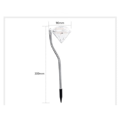Lampa solara LED tip Diamant pentru gradina Flippy, inaltime 30 cm, 2V, ABS, 600mAh, multicolor-2