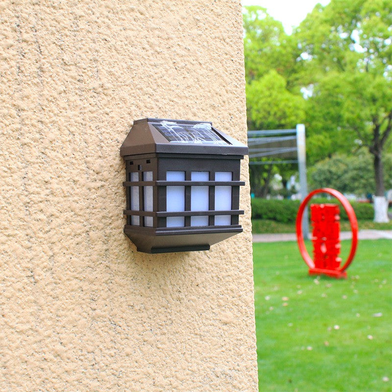 Lampa solara LED tip Felinar pentru perete Flippy, 11.5 x 8.3cm, 1.2V, ABS, 400mAh, alb cald-1