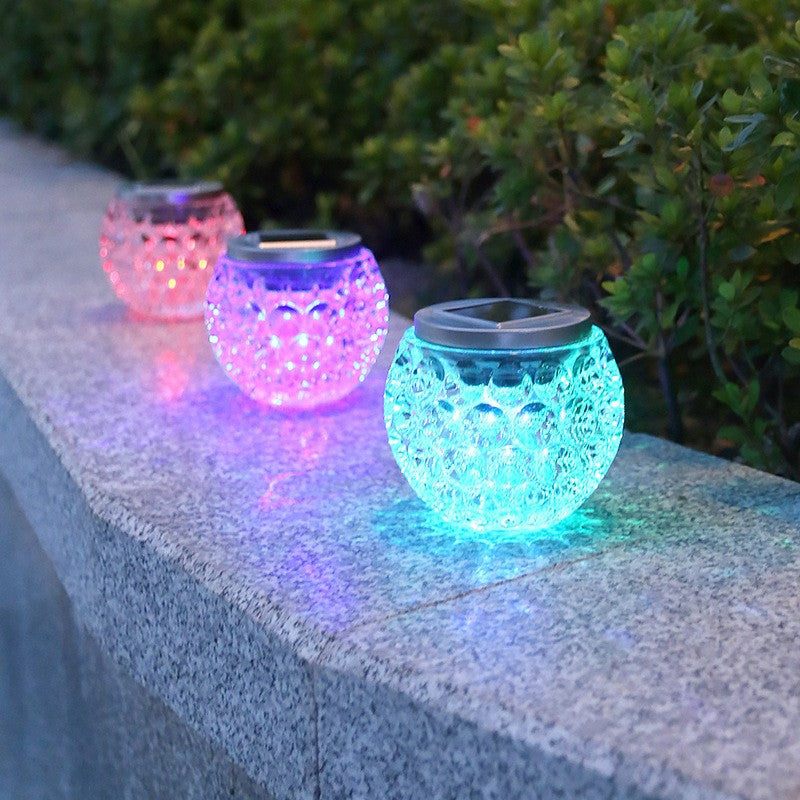 Lampa solara LED tip Glob cristal pentru gradina/trepte/terasa Flippy, rezistent la apa IP65, 10 x 9.5 cm, 1.2V, ABS, 600mAh, multicolor-2