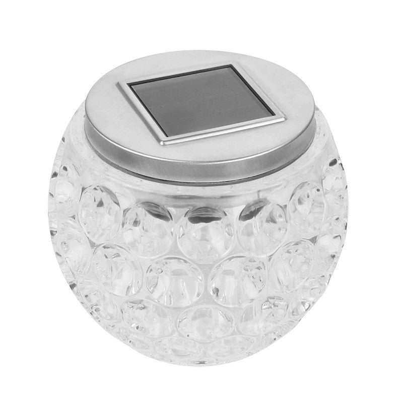 Lampa solara LED tip Glob cristal pentru gradina/trepte/terasa Flippy, rezistent la apa IP65, 10 x 9.5 cm, 1.2V, ABS, 600mAh, alb rece-0