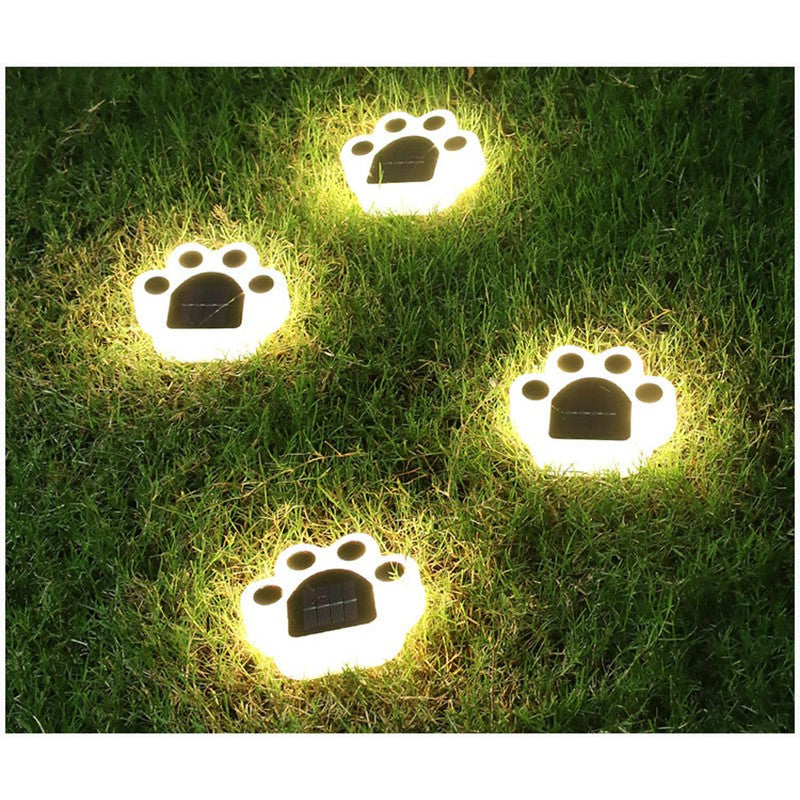 Lampa solara LED, Tip laba de urs, pentru gazon sau gradina, Rezistenta la apa, Flippy, Alb cald-5
