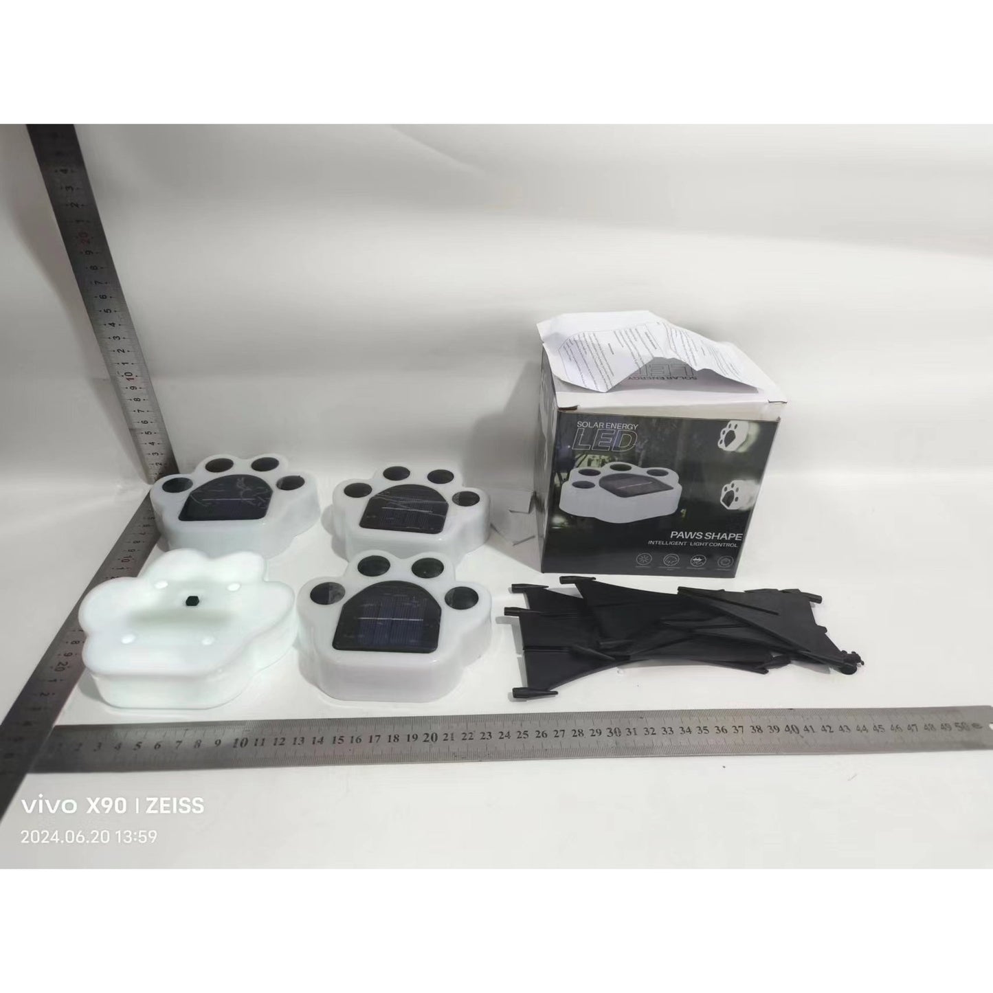 Lampa solara LED, Tip laba de urs, pentru gazon sau gradina, Rezistenta la apa, Flippy, Alb rece-11
