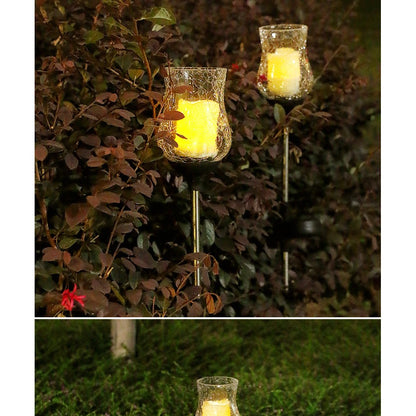 Lampa solara LED tip Lalea pentru gradina Flippy, inaltime 55 cm,  material sticla si ABS, 2V, ABS, 600mAh, alb cald-1