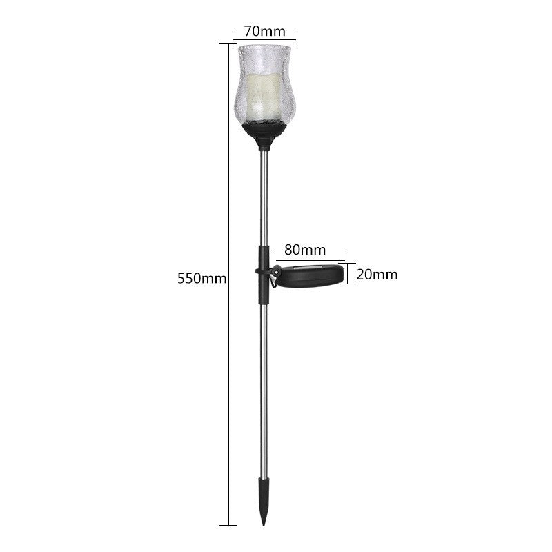 Lampa solara LED tip Lalea pentru gradina Flippy, inaltime 55 cm,  material sticla si ABS, 2V, ABS, 600mAh, alb cald-4