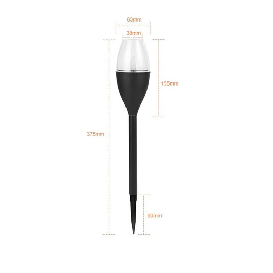 Lampa solara LED tip pahar de vin pentru gradina Flippy, inaltime 37.5 cm, efect de flacara, material PVC si ABS, 2V, 200mAh, alb rece-1