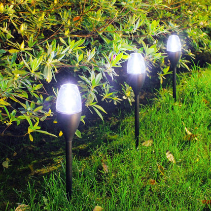 Lampa solara LED tip pahar de vin pentru gradina Flippy, inaltime 37.5 cm, efect de flacara, material PVC si ABS, 2V, 200mAh, alb rece-4