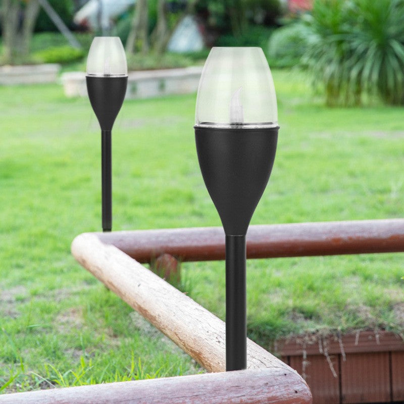 Lampa solara LED tip pahar de vin pentru gradina Flippy, inaltime 37.5 cm, efect de flacara, material PVC si ABS, 2V, 200mAh, alb rece-5