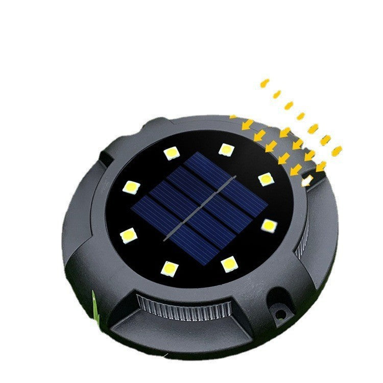 Lampa solara LED tip spot pentru gradina Flippy, cu 4 leduri laterale multicolore si 8 leduri principale alb rece, IP65, material ABS, baterie 2V, 700 mah, 11x13.5 cm, multicolor-1