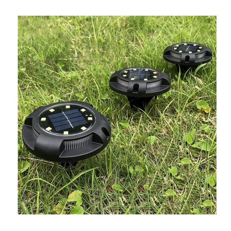 Lampa solara LED tip spot pentru gradina Flippy, cu 4 leduri laterale multicolore si 8 leduri principale alb rece, IP65, material ABS, baterie 2V, 700 mah, 11x13.5 cm, multicolor-8
