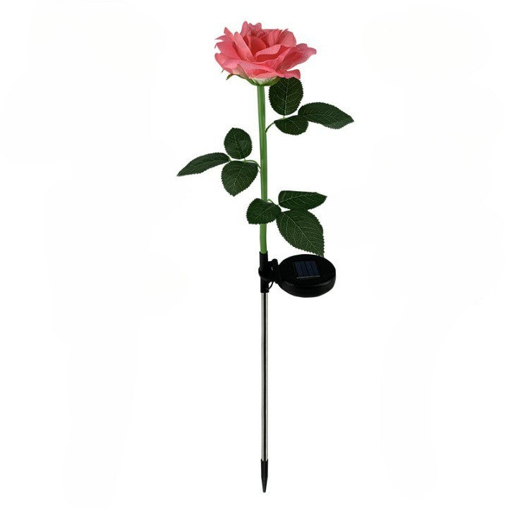 Lampa Solara LED tip Trandafir cu o floare pentru Gradina, Inaltime 75 cm, Flippy-0