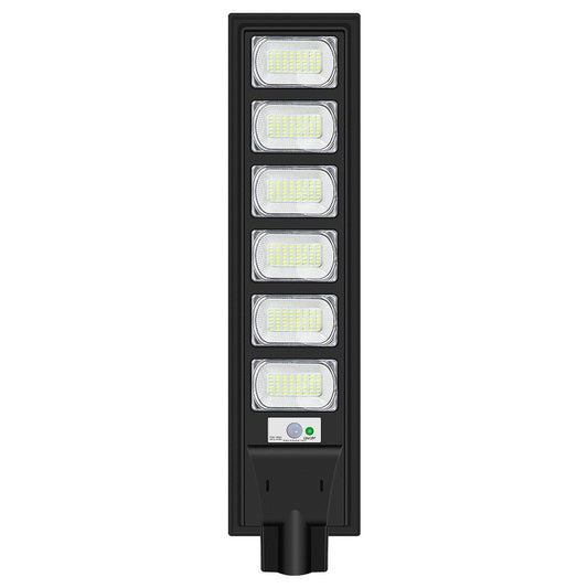 Lampa solara stradala Flippy, cu telecomanda, senzor de miscare si lumina, suport prindere, 288 LED-uri, IP65, ABS, 15AH, 300W, temperatura culoare 6500K, 79x18.8x5 cm, autonomie 10-12 ore, negru-0