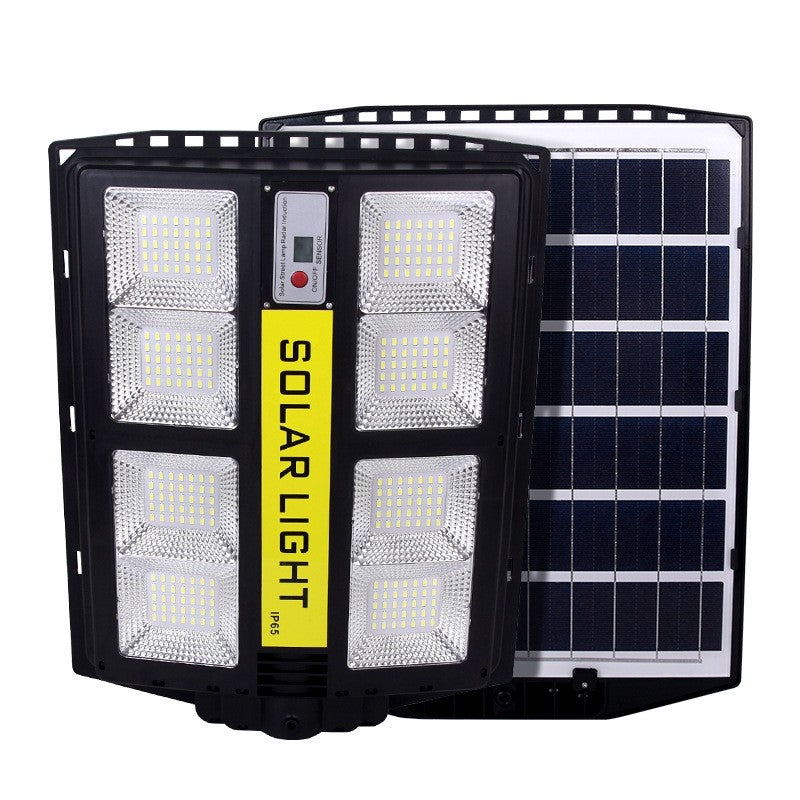 Lampa solara stradala Flippy, cu telecomanda, senzor de miscare si lumina, suport prindere, 720 LED-uri, IP65, ABS, 15AH, 500W, temperatura culoare 6500K, 44.5x34.7x6.6 cm, autonomie 10-12 ore, negru-4