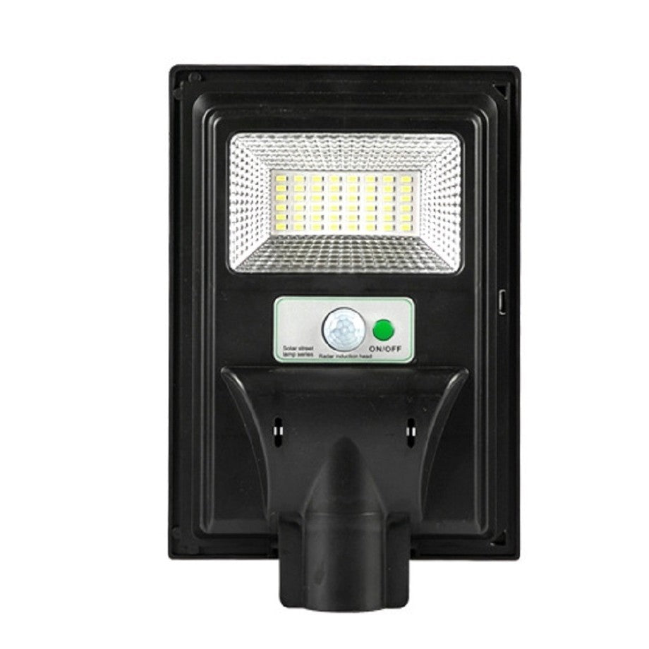 Lampa solara stradala Flippy, cu telecomanda, senzor de miscare si lumina, suport prindere, 48 LED-uri, IP65, ABS, 5AH, 50W, temperatura culoare 6500K, 28.5x18.8x5 cm, autonomie 10-12 ore, negru-0