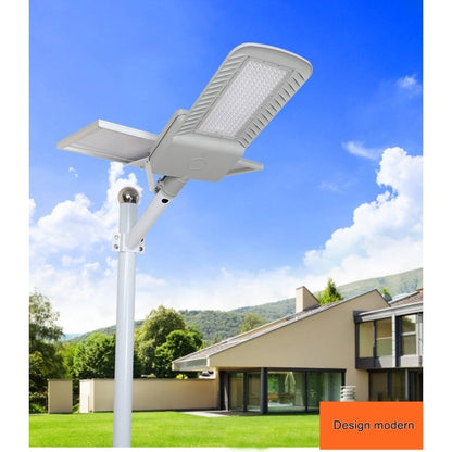 Lampa solara pentru strada sau gradina Flippy, IP65, senzor de lumina, 100 LED-uri SMD, 3150 lm, 500W autonomie 12-16 ore, telecomanda, montare prin fixare, pentru strada sau gradina, finisaj mat, material ABS, 51.5 x 21 x 7.5, lumina alb rece, -1