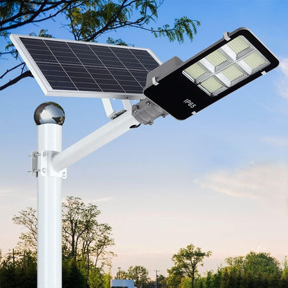 Lampa solara stradala Flippy, IP65, senzor de lumina, 100 LED-uri SMD, 7200 lm, panou 12W, putere 80W, autonomie 12-16 ore, telecomanda, montare prin fixare, pentru strada sau gradina, finisaj lucios, material ABS, 38.6 x 13.3 x 6.5 cm, lumina a-8