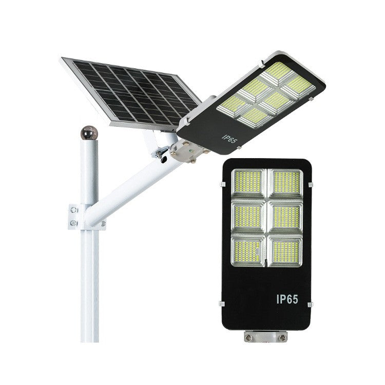 Lampa solara stradala Flippy, IP65, senzor de lumina, 100 LED-uri SMD, 7200 lm, panou 12W, putere 80W, autonomie 12-16 ore, telecomanda, montare prin fixare, pentru strada sau gradina, finisaj lucios, material ABS, 38.6 x 13.3 x 6.5 cm, lumina a-9
