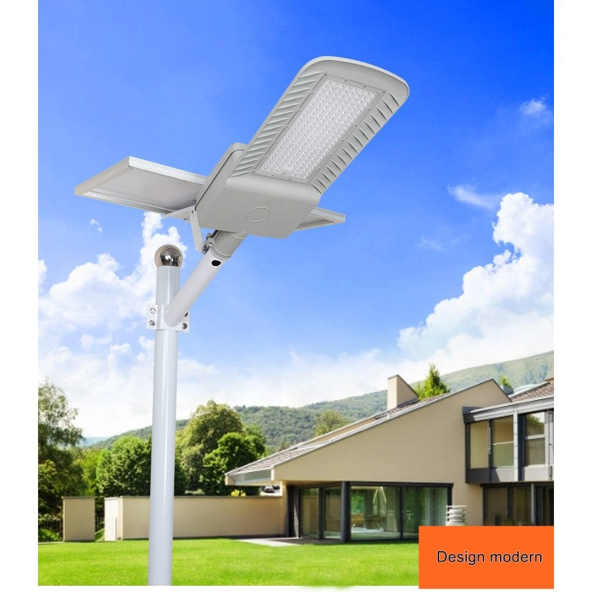 Lampa solara stradala Flippy, IP65, senzor de lumina, 60 LED-uri SMD, 2250 lm, panou 25W, putere 200W, autonomie 12-16 ore, telecomanda, montare prin fixare, pentru strada sau gradina, finisaj mat, material ABS,  51.5 x 21 x 7.5, gri-2