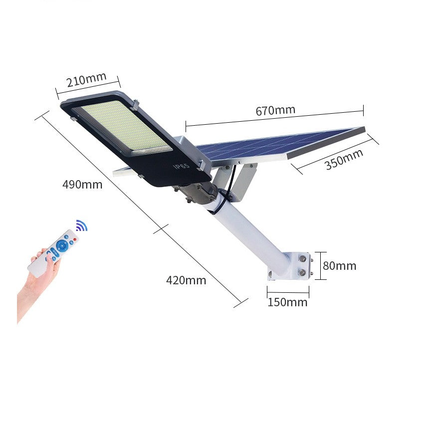 Lampa solara stradala Flippy, pentru curte sau strada, finisaj lucios, rezistent la apa, montare prin fixare, senzor lumina, baterie de litiu, IP65, lumina rece, putere 200W, autonomie 10 ore, 49 x 21 x 6.5 cm, negru-7