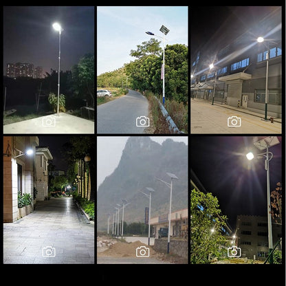 Lampa solara stradala Flippy, pentru curte sau strada, finisaj lucios, rezistent la apa, montare prin fixare, senzor lumina, baterie de litiu, IP65, lumina rece, putere 200W, autonomie 10 ore, 49 x 21 x 6.5 cm, negru-11