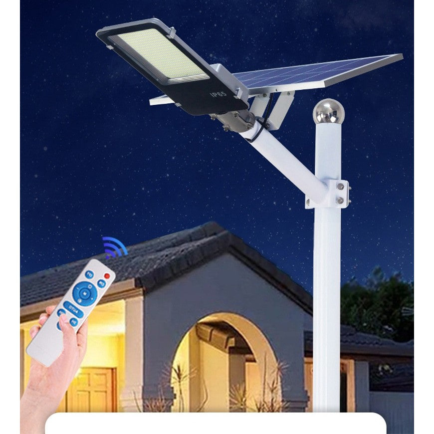 Lampa solara stradala Flippy, pentru curte sau strada, finisaj lucios, rezistent la apa, montare prin fixare, senzor lumina, baterie de litiu, IP65, lumina rece, putere 500W, autonomie 10 ore, 49.5 x 21 x 9 cm, negru-8