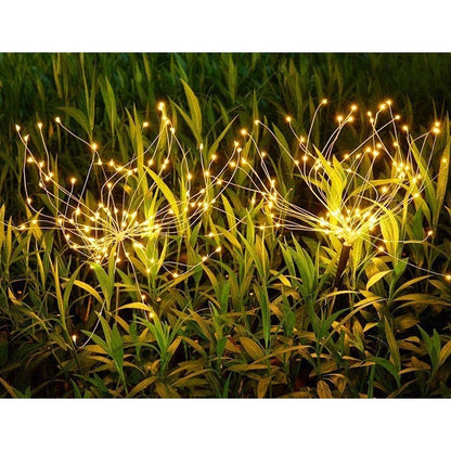 Lampa solara sub forma de artificii, 90 LED-uri, alb cald, Flippy-5