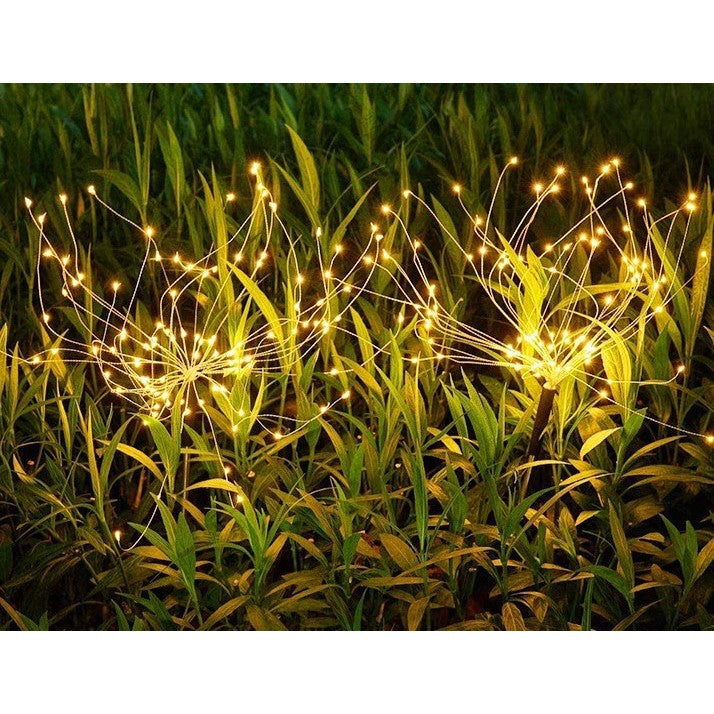 Lampa solara sub forma de artificii, 90 LED-uri, alb cald, Flippy-5