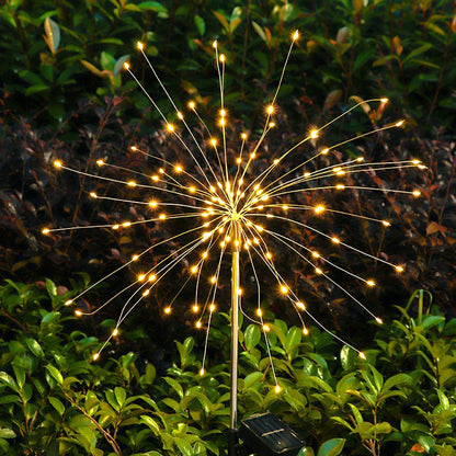 Lampa solara sub forma de artificii, 90 LED-uri, alb cald, Flippy-6