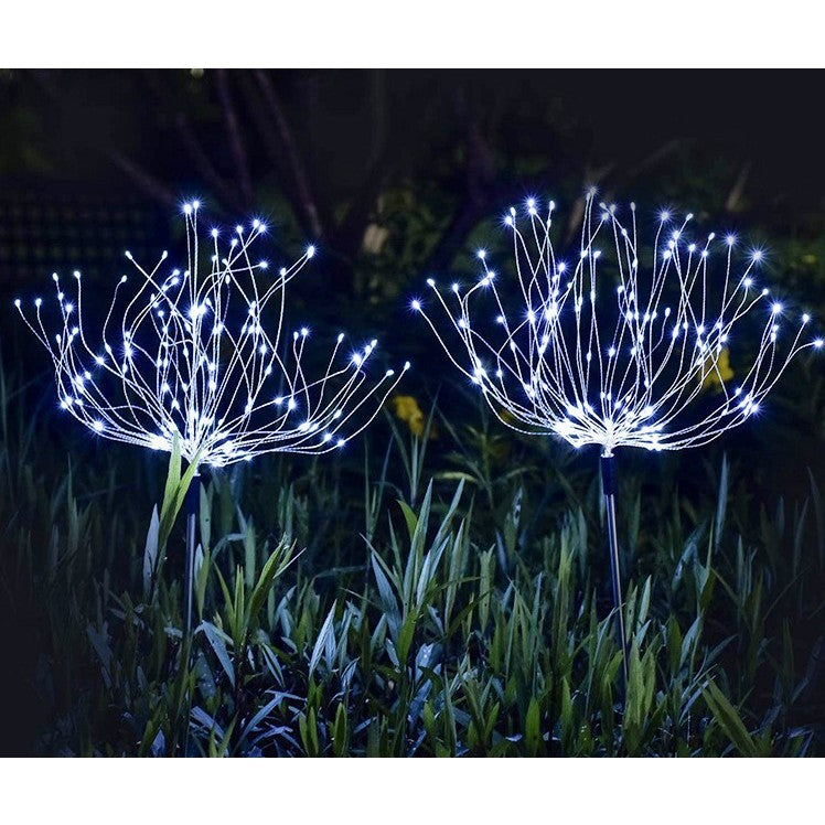 Lampa solara sub forma de artificii, 90 LED-uri, alb rece, Flippy-3
