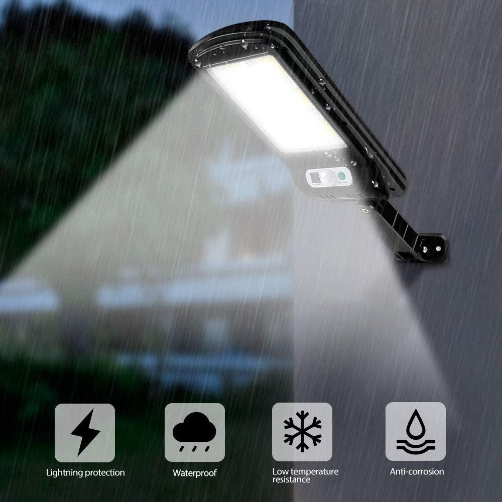 Lampa Solara De Exterior LED Flippy, 36 cm x 11.5 cm, 2400Lumeni 100 COB LED 20 W - echivalent 160 W bec incadescent, IP65, Senzor de Miscare, Senzor de Lumina, 1 Grila, Alb Rece-4