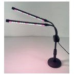 Lampa UV pentru crestere plante Flippy, conectare la retea, 10W, 2 capete, lumina alb/mov, 36 LED-uri, ajustabila pana la 60 cm-0