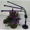 Lampa UV pentru cresterea plantelor Flippy, 3 capete, extensibila, ajustabila pana la 66.5 cm, 10W, USB, 72 LED-uri, lumina mov, timer, 9 nivele lumina-0
