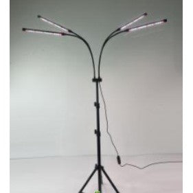 Lampa UV pentru cresterea plantelor Flippy, cu picior ajustabil pana la 2m, 4 capete, 30W, 108 LED-uri, lumina uv alb rece-0