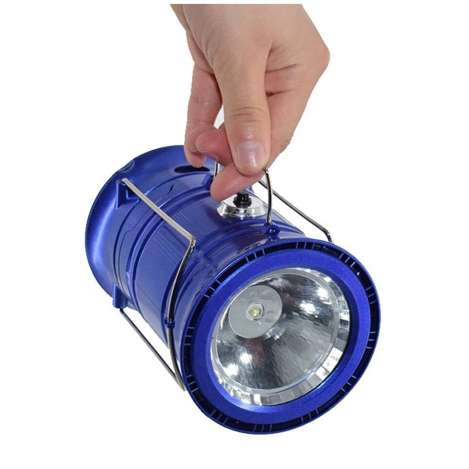Lanternă pliabilă de camping Magic cool cu ​​lampă disc și USB Flippy, Lanterna, Felinar, Acumulator 1200 mAh, reincarcabila, 6 LED + 1 W + 3C culori, Albastru-2