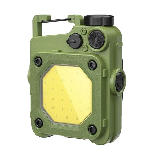 Lanterna Mini de Buzunar Tip Breloc, Flippy, Incarcare prin USB Type C, Multifunctionala, pentru Exterior, Camping, Alpinism, Ciclism, Mini Lanterna Elvis, 6.1 x 5 x 2.5 cm, Lumina Puternica, Culoare Verde-0