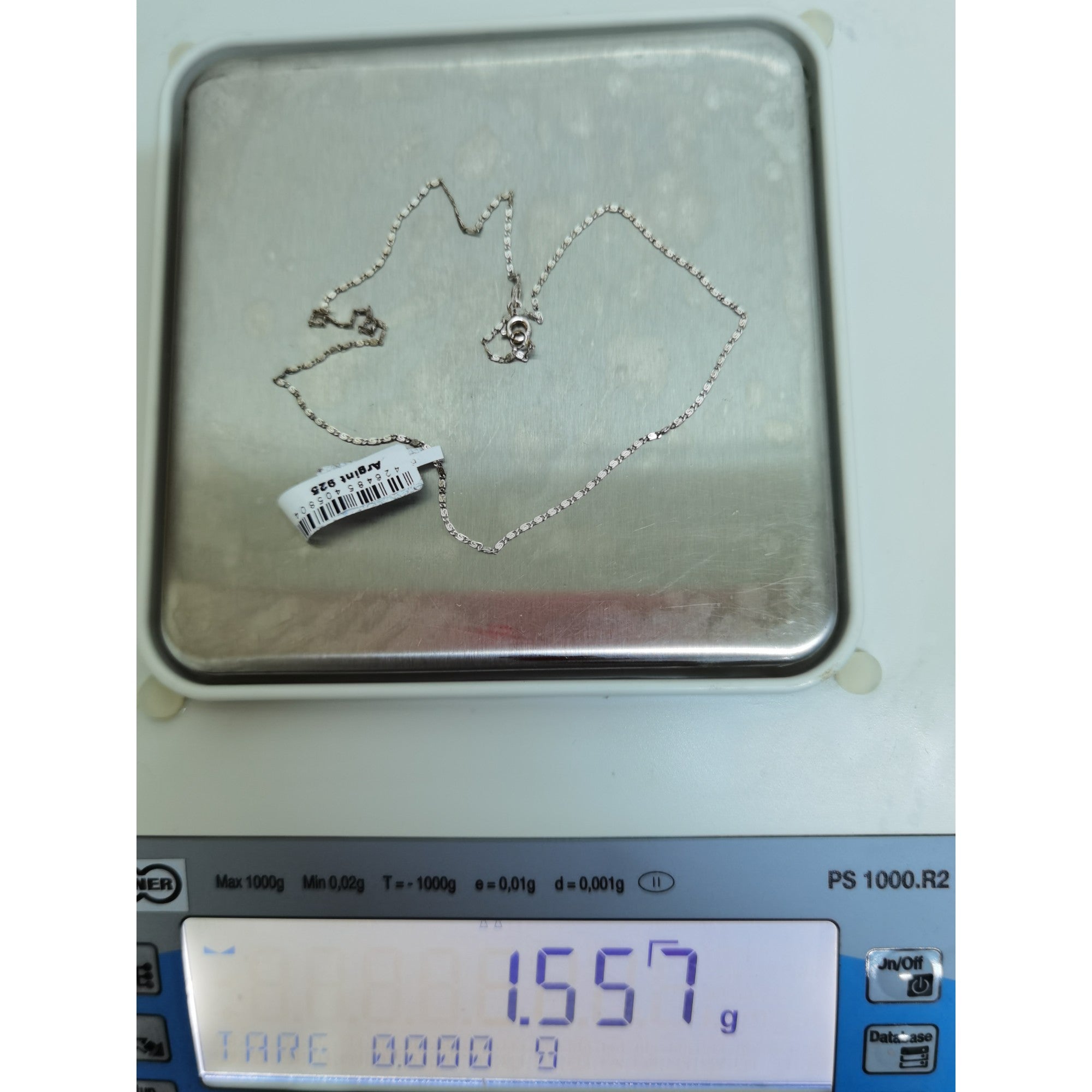 Lantisor din Argint 925, model plat rotund (ccc), 39 cm-1