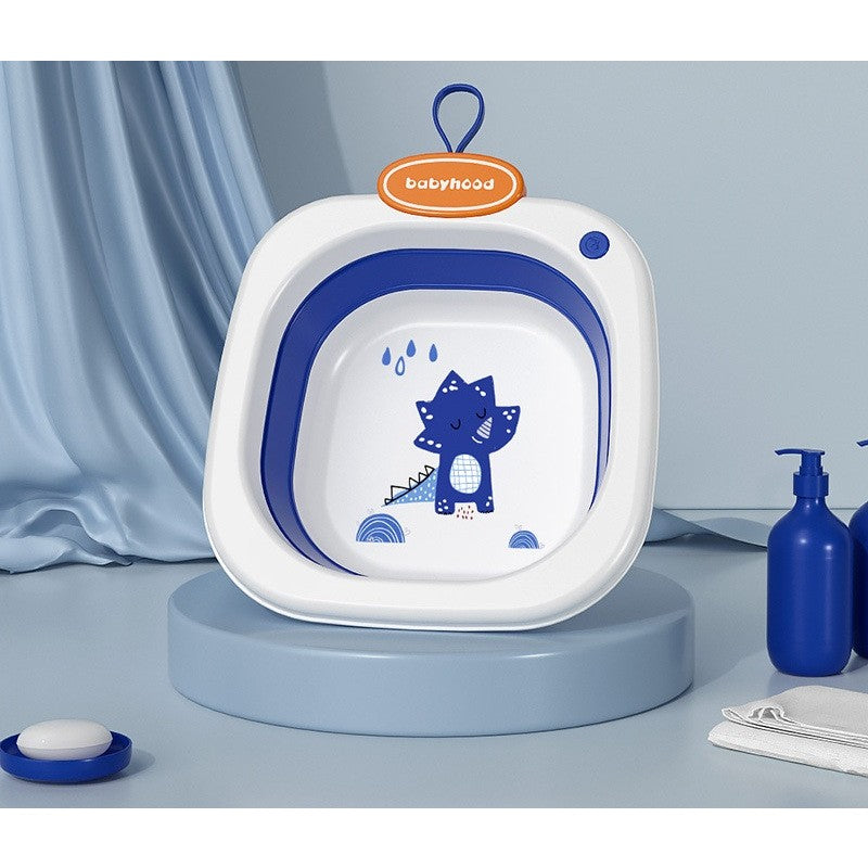 Lavoar Pliabil, Flippy, pentru Copii 1-8 Ani, Model Animat, din PP+TPE, 32x29x10 cm, Albastru-2
