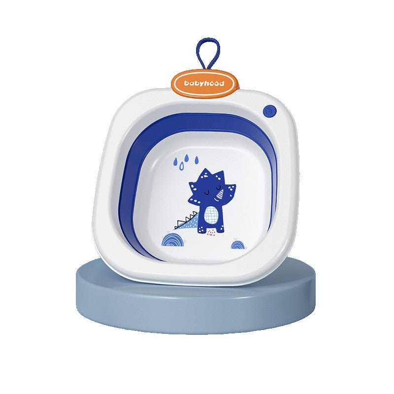 Lavoar Pliabil, Flippy, pentru Copii 1-8 Ani, Model Animat, din PP+TPE, 32x29x10 cm, Albastru-0