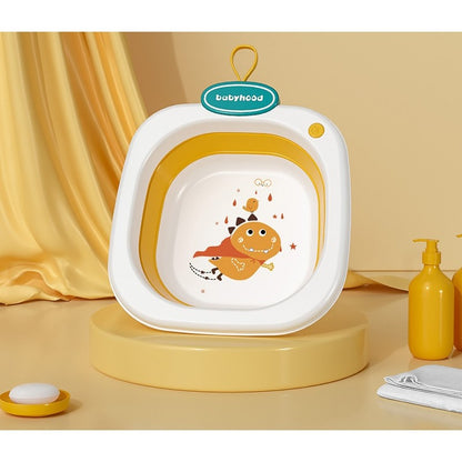 Lavoar Pliabil, Flippy, pentru Copii 1-8 Ani, Model Animat, din PP+TPE, 32x29x10 cm, Portocaliu-2