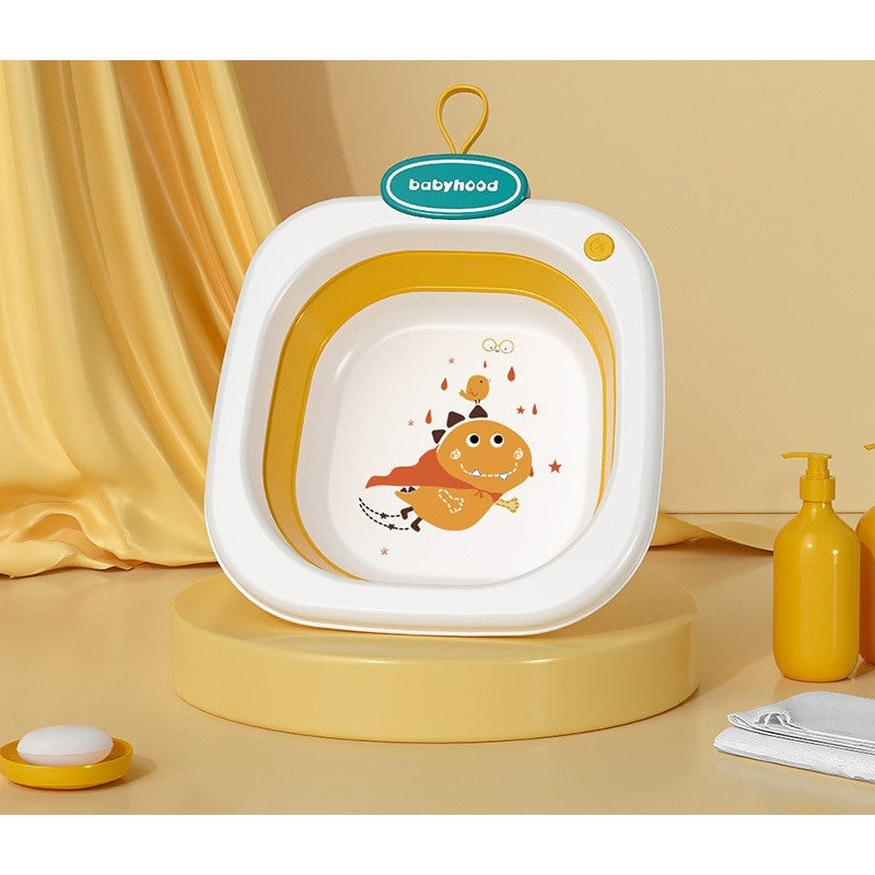 Lavoar Pliabil, Flippy, pentru Copii 1-8 Ani, Model Animat, din PP+TPE, 32x29x10 cm, Portocaliu-2