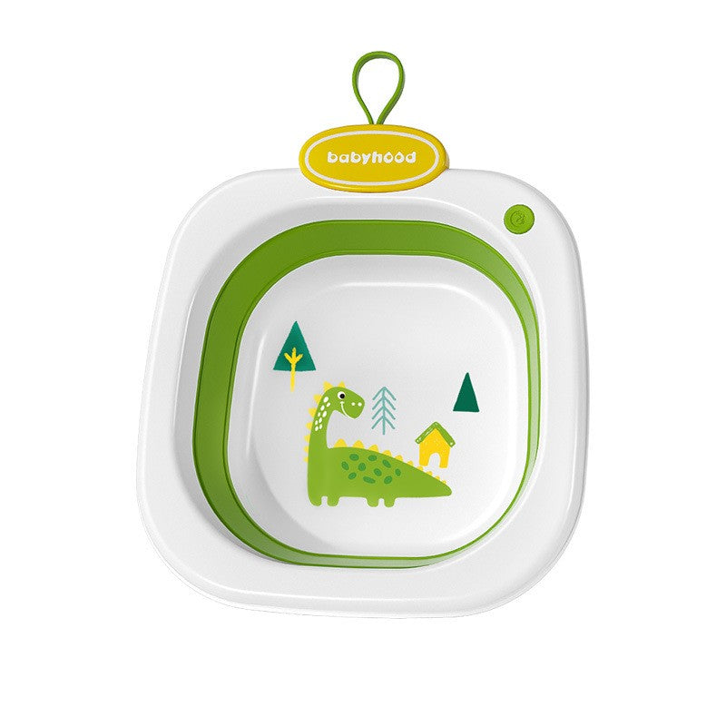 Lavoar Pliabil, Flippy, pentru Copii 1-8 Ani, Model Animat, din PP+TPE, 32x29x10 cm, Verde-0